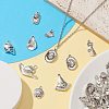 100Pcs 10 Styles Tibetan Style Alloy Pendants TIBEP-CJ0003-09-6