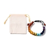 Round Imitation Amber & Mixed Stone Braided Bead Bracelet for Girl Wome X1-BJEW-JB06962-01-7