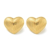 Heart Ion Plating(IP) 304 Stainless Steel Stud Earrings EJEW-G400-30G-1