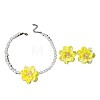 Plastic Imitation Pearl Bead & Resin & Glass Pendant Necklaces & Stud Earrings FS-WG9DBB6-01-3
