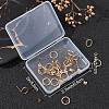 20Pcs Brass Circle Stud Earrings with Ear Nut for Women EJEW-BBC0001-09-7