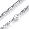 304 Stainless Steel Wheat Chain Necklaces NJEW-D285-14P-2
