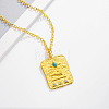 Alloy Turquoise Rhinestone Pendant Necklaces FS-WG93701-02-1