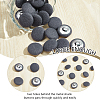  20Pcs Cloth with Aluminum Base Buttons BUTT-NB0001-77C-4