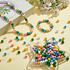 600Pcs 5 Colors Dyed Natural Wood Beads WOOD-SC0002-42-4