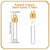 9Sets 3 Colors Clear Glass Long Bottle Pendants FIND-GA0004-62-2