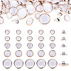 50Pcs 5 Styles Plastic Shank Buttons BUTT-TA0001-63-1