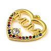 Ion Plating(IP) Real 18K Gold Plated 304 Stainless Steel Rhinestone Pendants STAS-P341-08G-02-2