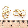 Brass Hook Clasps KK-N254-18G-3