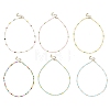 Dyed Natural Freshwater Shell Column & Faceted Rondelle Glass Beaded Necklaces for Women NJEW-JN06050-2