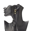 304 Stainless Steel Moon and Star Asymmetrical Earrings EJEW-JE04888-01-3