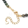 Round Natural Indian Agate Graduated Beaded Necklaces NJEW-JN05952-03-5