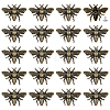 20Pcs Zinc Alloy Bees Decorative Rivets FIND-PH0062-14AB-1