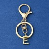 Alloy Initial Letter Charm Keychains KEYC-YW00006-05-1