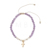 Mixed Stone Braided Bead Bracelets BJEW-JB12958-01-3