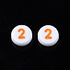 White Opaque Acrylic Beads MACR-T038-18-2-3