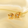 Elegant Stainless Steel Flower Stud Earrings BN1481-4