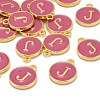 Golden Plated Alloy Enamel Charms X-ENAM-S118-08J-4