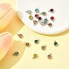 20Pcs 10 Colors 201 Stainless Steel Rhinestone Charms STAS-FS0002-05-8