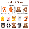 5Pcs 5 Styles Silicone Focal Beads SIL-YW0002-29A-3