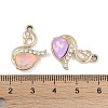 UV Plating Alloy with Mixed Color Glass Rhinestone Pendants FIND-M018-33G-3