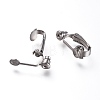 Brass Clip-on Earring Converters Findings KK-Q115-N-3