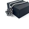 Vintage European Style 304 Stainless Steel Double Dragon Pendant Necklaces for Men GQ0612-5