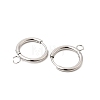 Stainless Steel Huggie Hoop Earring Findings STAS-J400-36B-P-2