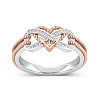 Heart & Infinity Alloy with Crystal Rhinestone Finger Rings for Women FS-WG07318-11-1