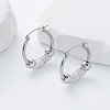 Vintage Style Round 304 Stainless Steel Hoop Earrings MV0538-2