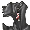 Flower Glass Seed Beaded Dangle Earrings EJEW-MZ00775-03-2