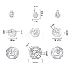 40Pcs 4 Sizes Iron Wire Pendants IFIN-CJ0001-40S-2