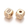 Brass Micro Pave Cubic Zirconia Beads KK-K238-16G-B-2