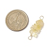 10Pcs 5 Styles Constellation Natural Garnet & Rose Quartz & Tiger Eye & Amethyst & Strawberry Quartz Copper Wire Wrapped Chip Beaded Connector Charms PALLOY-JF02905-11-2