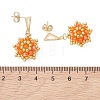 Valentine's Day Flower Natural & Dyed Malaysia Jade Dangle Stud Earrings EJEW-MZ00716-01-4