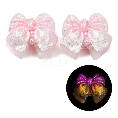 Luminous Opaque Resin & Rhinestone & Polymer Clay Beads RE-CBA1913-02H-1
