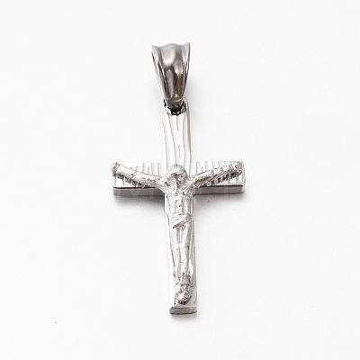Easter Theme Men's 201 Stainless Steel Crucifix Cross Pendants STAS-F010-21-1