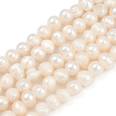 Natural Cultured Freshwater Pearl Beads Strands PEAR-I007-07X-10A-1