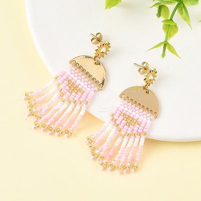 3 Pairs 3 Colors Brass Chandelier Earrings for Women EJEW-MZ00757-1