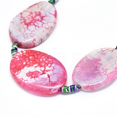 Natural Fire Crackle Agate Beads Strands G-L544-023-1