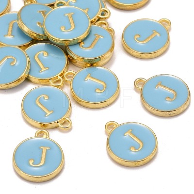 Golden Plated Alloy Enamel Charms ENAM-S118-04J-1