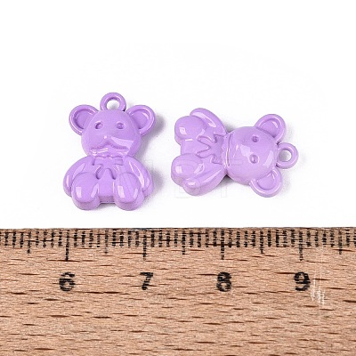 Spray Painted Alloy Pendants PALLOY-Q466-03C-1