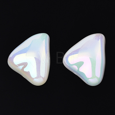 Electroplated ABS Plastic Imitation Pearl Beads KY-N020-06-1