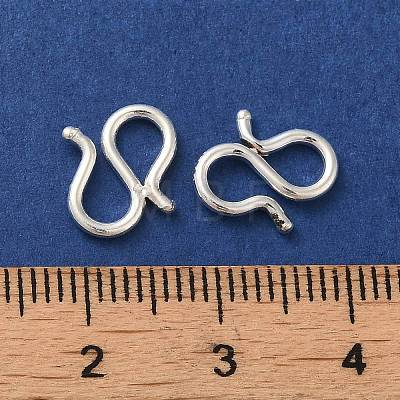 925 Sterling Silver S Shape Clasps STER-K177-07A-S-1