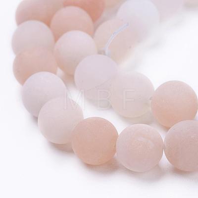Natural Pink Aventurine Beads Strands G-F520-56-10mm-1