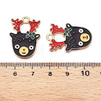 Christmas Theme Alloy Enamel Pendants ENAM-T020-10D-1