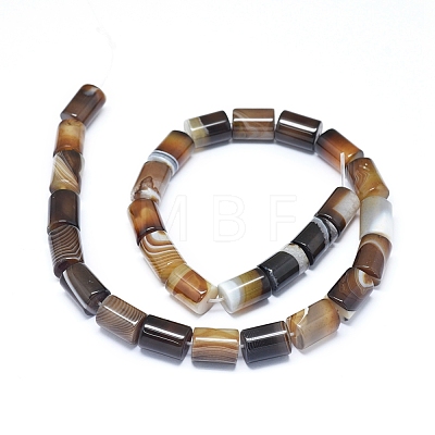 Natural Banded Agate/Striped Agate Beads Strands G-D0005-46-1