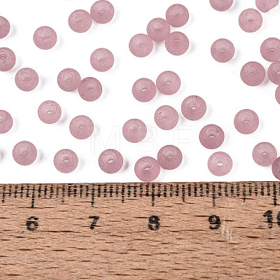 FGB Frosted Transparent Glass Seed Beads SEED-N013-02A-06-1