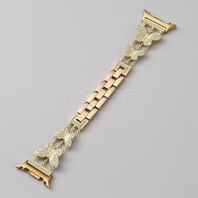 Alloy Rhinestone Butterfly Watch Band FIND-SZC0022-016C-1