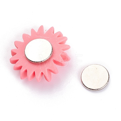 Flower Plastic Diamond Painting Magnet Cover Holder AJEW-M028-03F-1